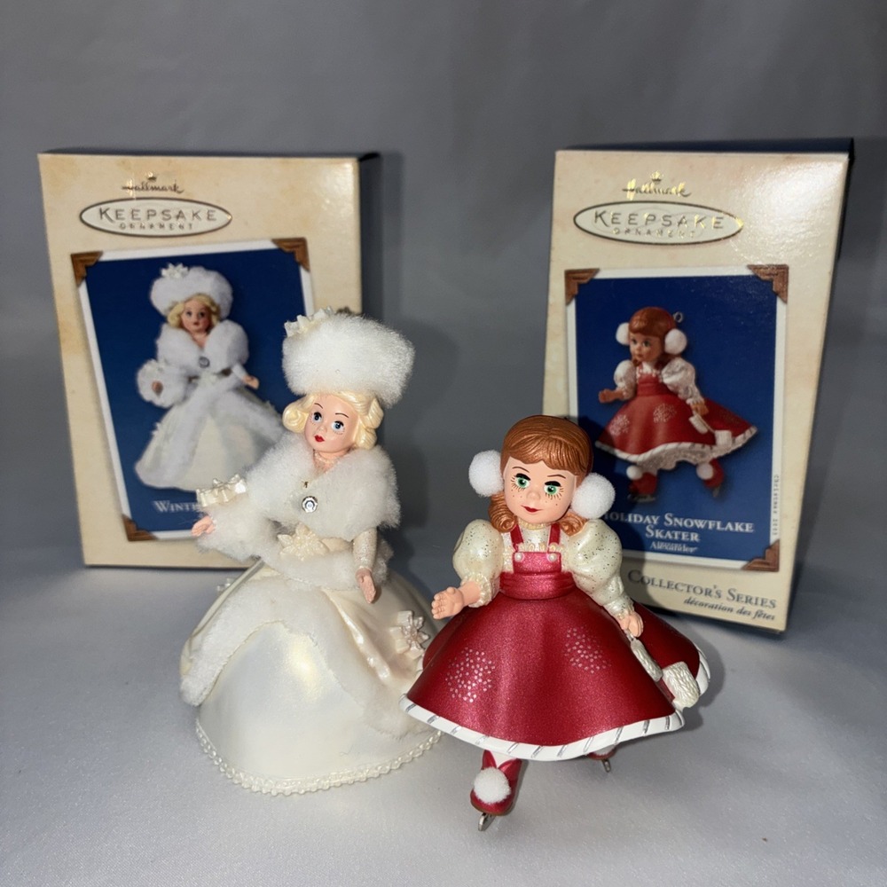Hallmark Madame Alexander Ornaments 2002 QX8086 2003 QX8137 Winter Wonderland